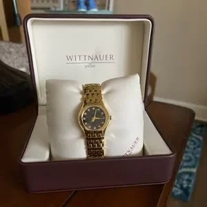 Wittnauer Laureate collection ladies  gold tone diamond bracelet style watch. 1960s Wittnauer 6V1 Vintage Ladies Diamond Marquise Cocktail  main image 3
